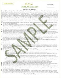 25 Year Warranty Duro-Last