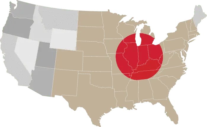 Sentry Roofing Geographic Coverage Map Copy