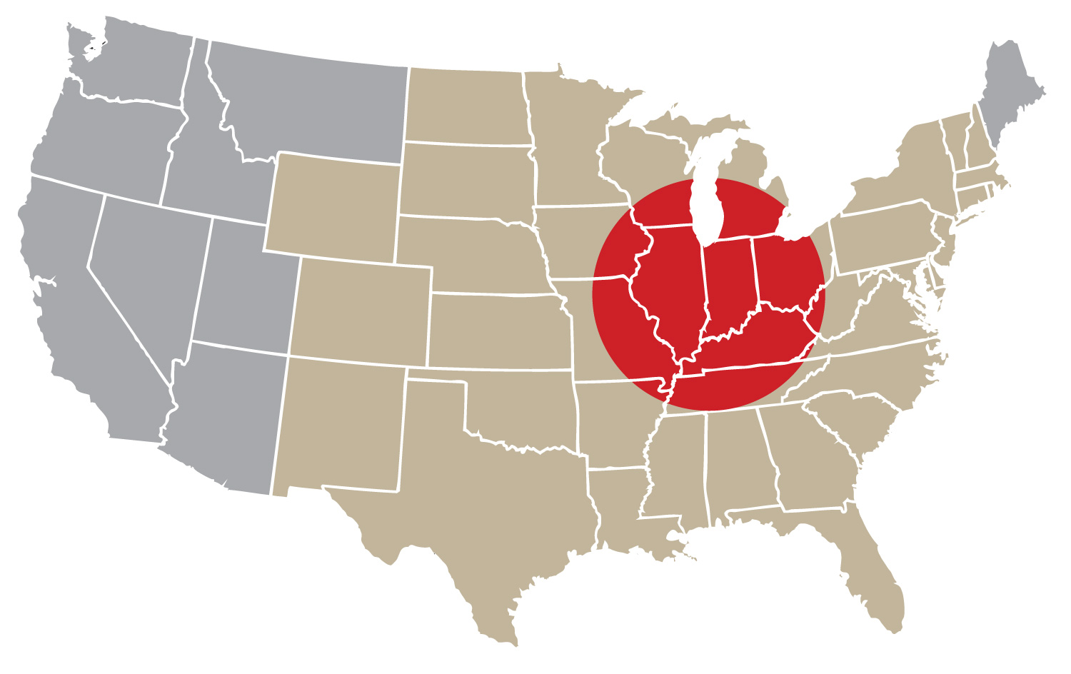 Sentry Roofing Service Area Map